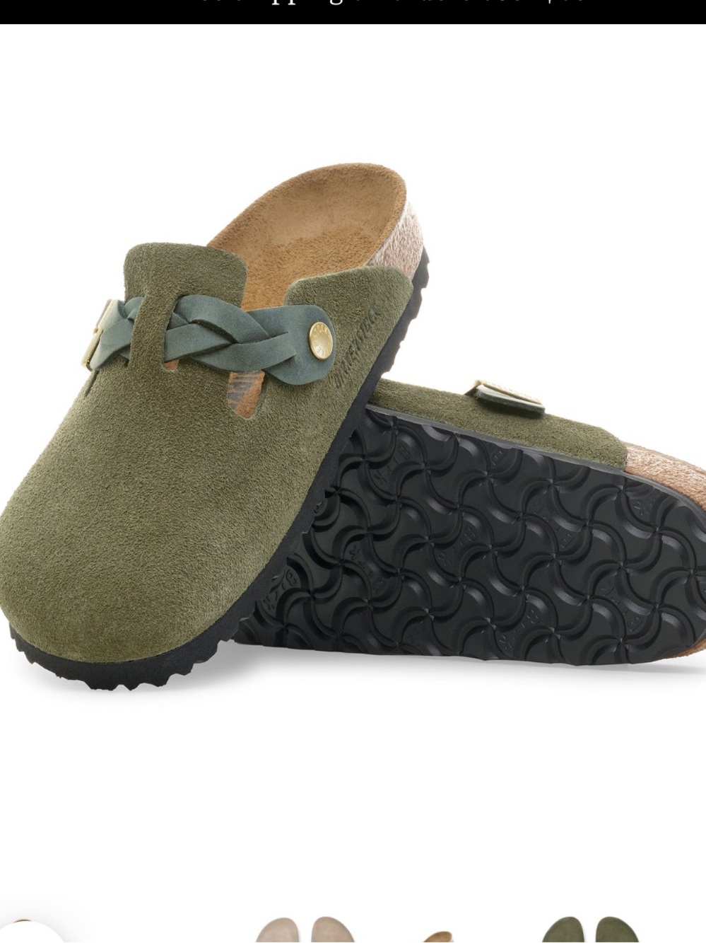 Birkenstock Boston Braided clogs in Thyme 38 N